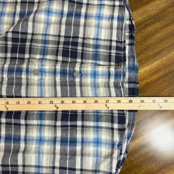 Patagonia Plaid Long Sleeve Flannel Blue Large - Picture 5 of 5